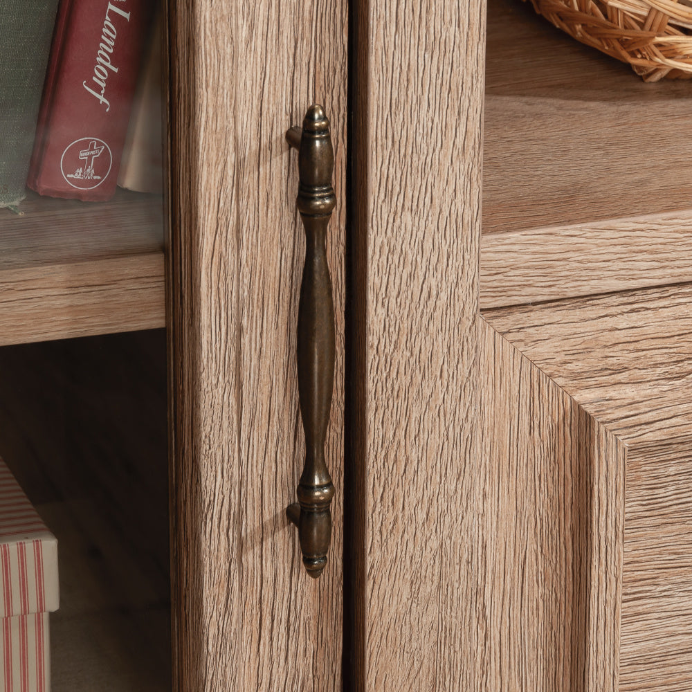 Sauder Rollingwood Engineered Wood Storage Credenza in Brushed Oak