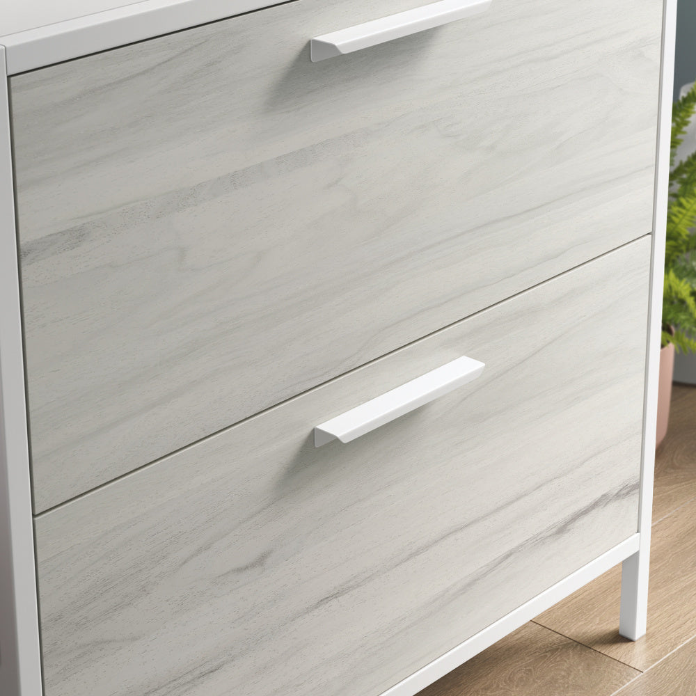 Sauder Boulevard Cafe 2-Drawer Lateral File Cabinet, White Finish