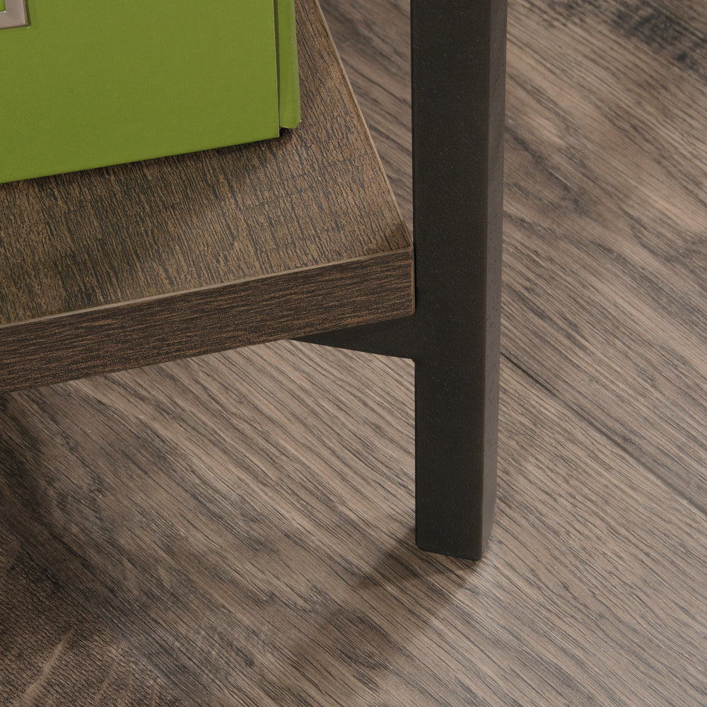 Sauder North Avenue L-Shaped Desk, Smoked Oak Finish