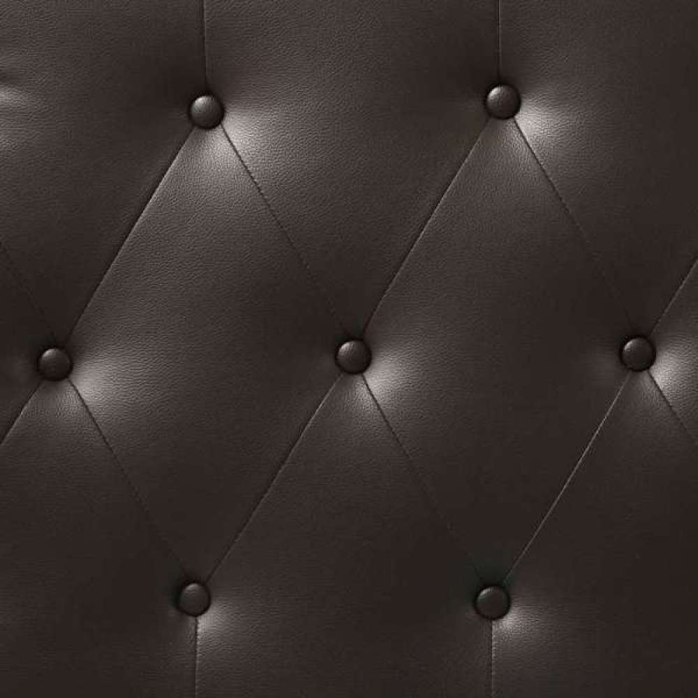 Julesburg Corner Full Bed in Brown PU