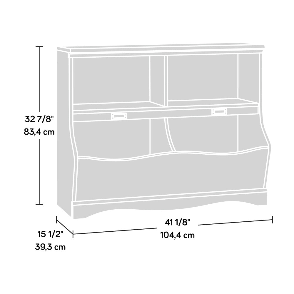 Sauder Pogo Storage Chest Organizer, Kids Bookcase, Toy Box Bin for Bedroom, Living Room, 41.12", Soft White