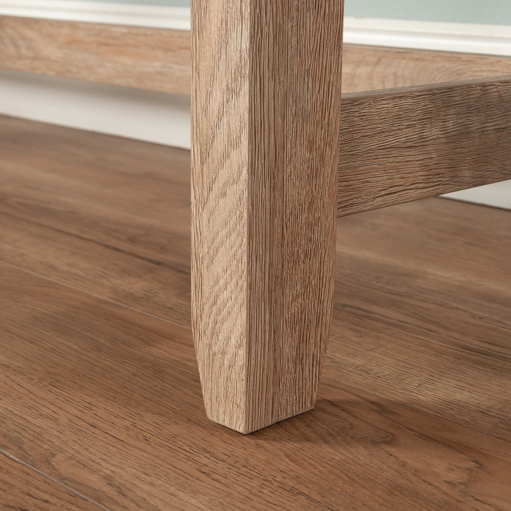 Rollingwood Writing Desk with Drawers Brushed Oak