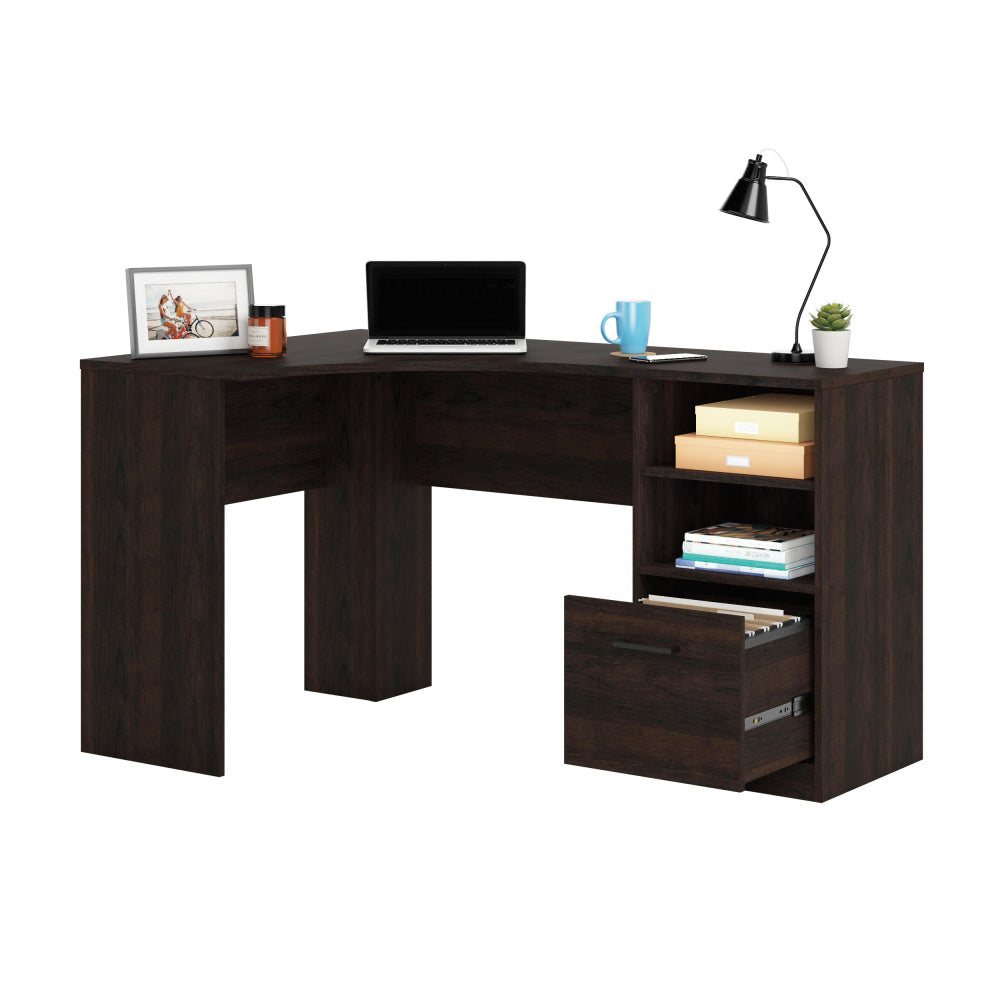 Sauder Beginnings Corner Desk, Cinnamon Cherry Finish