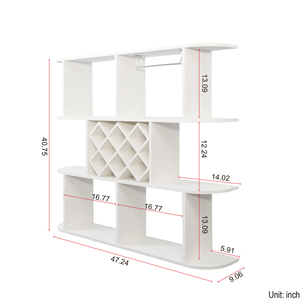 Large Wall Mounted 3 Tier  Rustic Bottle Wine Rack,Multifunctional Wooden Wall Mounted Wine Rack,Storage Rack with Wine Glass Holder,mounted wall Storage winerack Rack for Home Bar Dining Room Decor
