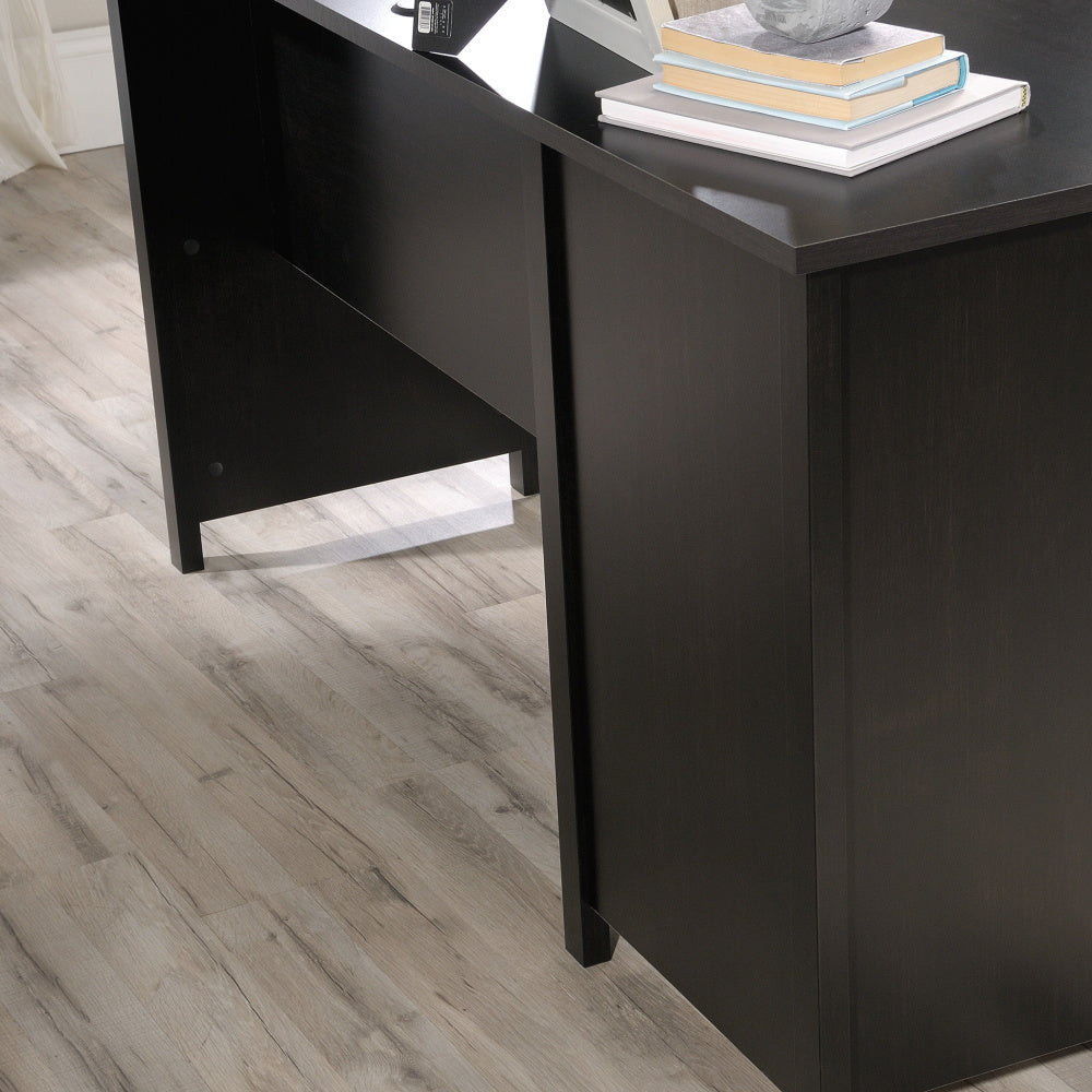 Sauder County Line L-Desk, Estate Black Finish