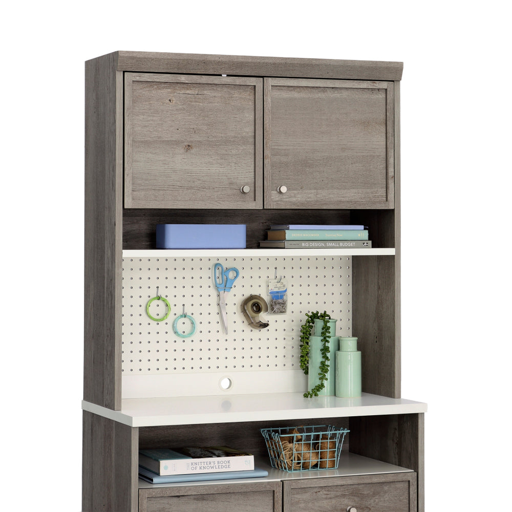 Sauder Craft Pro Series Hutch, Mystic Oak Finish
