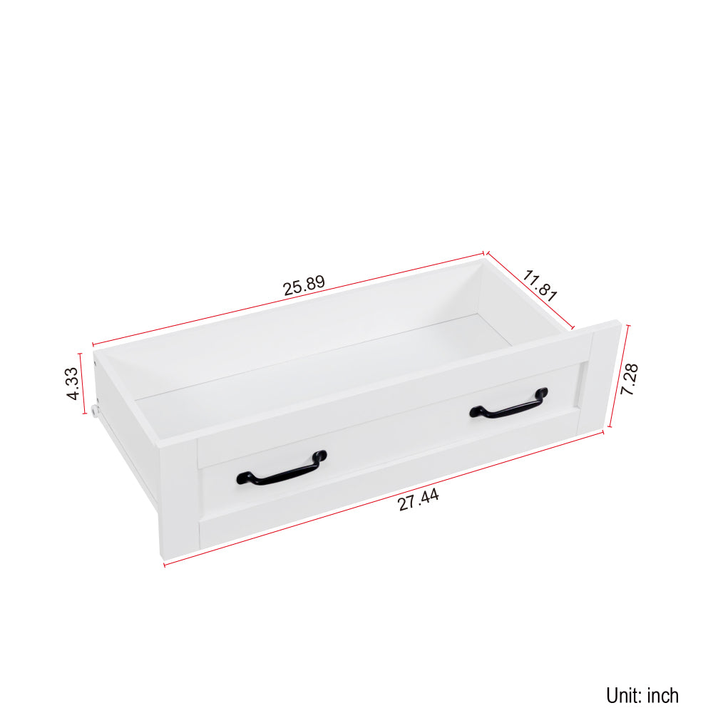 Modern white side cabinet with 6 drawers ,  Wood Chest of Drawers with Metal Handle,  Storage Organizer for Living Room , Bedroom or Hallway,  White