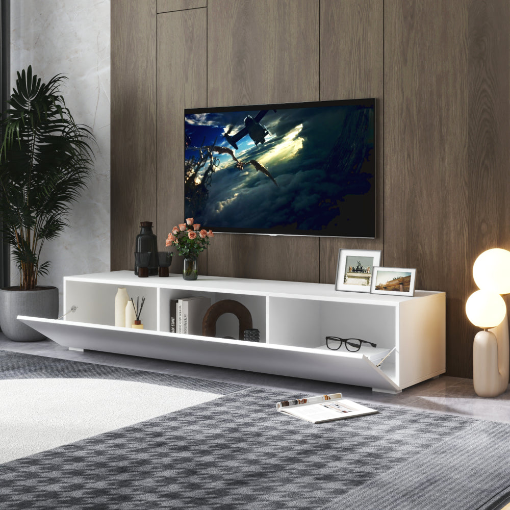 Modern Entertainment Center with Storage   Media Console for Living Room