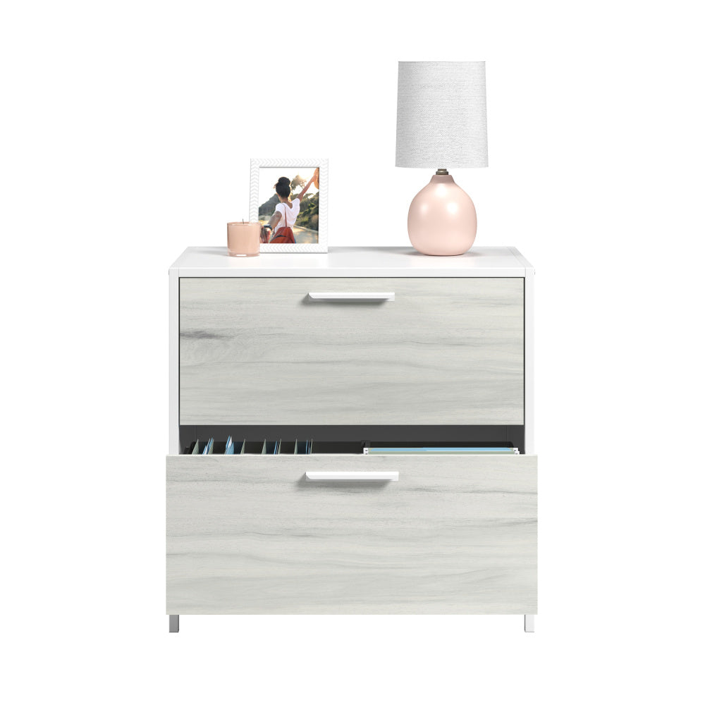 Sauder Boulevard Cafe 2-Drawer Lateral File Cabinet, White Finish