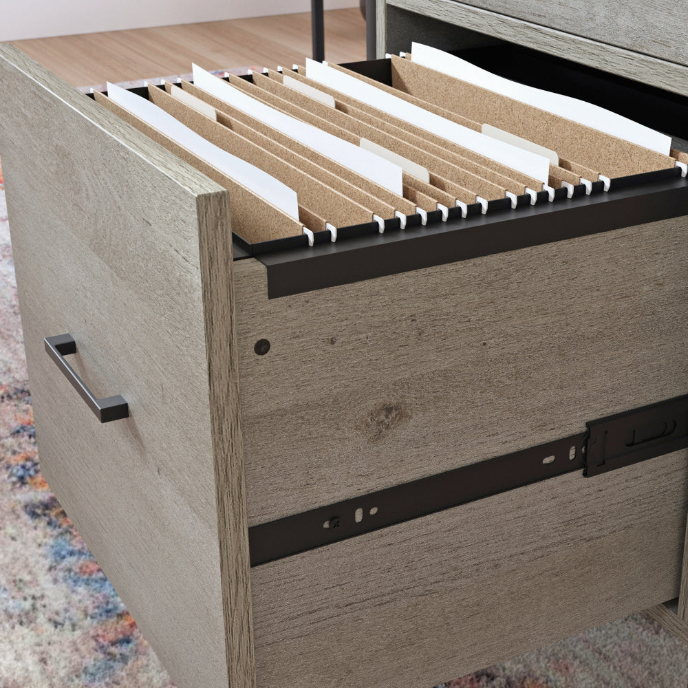 Sauder Tremont Row L Desk, Mystic Oak Finish