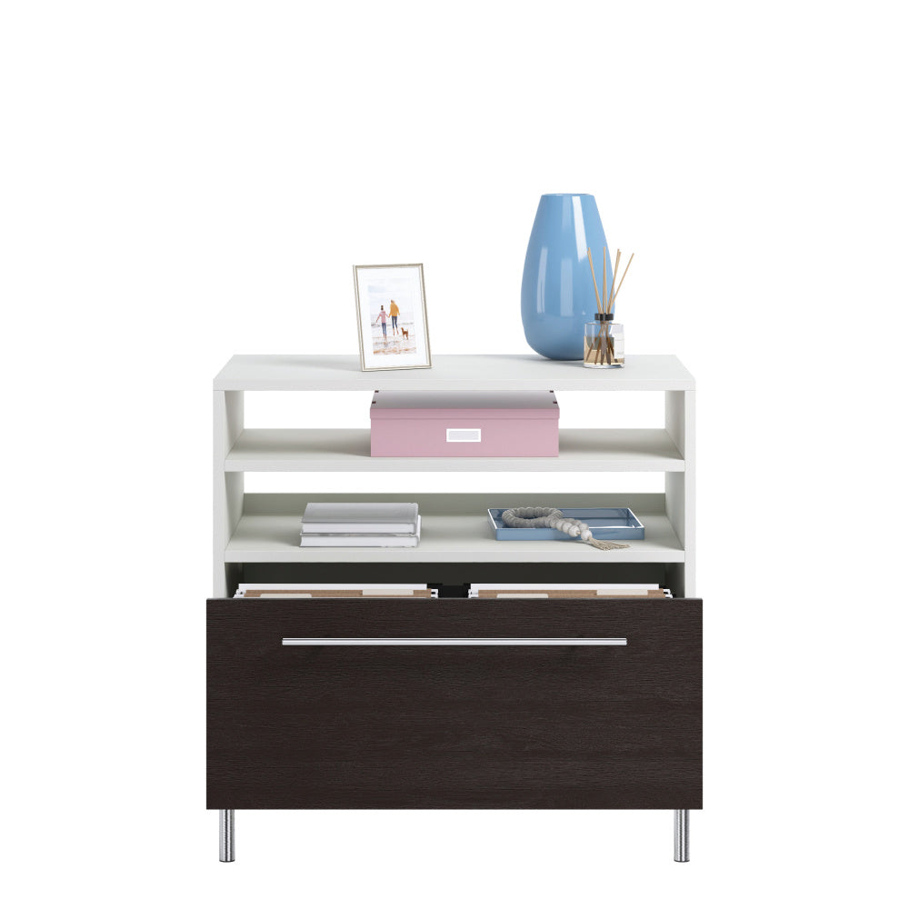Sauder Vista Key Lateral File Ped, Pearl White Finish