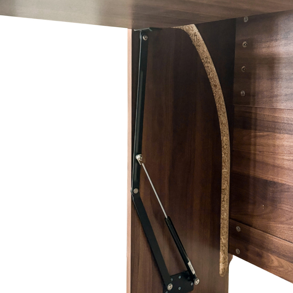 Folding Desk with Storage, Space-Saving Foldable Computer Desk for Small Spaces, Writing Study Table for Home Office, Bedroom, Dorm, Apartment