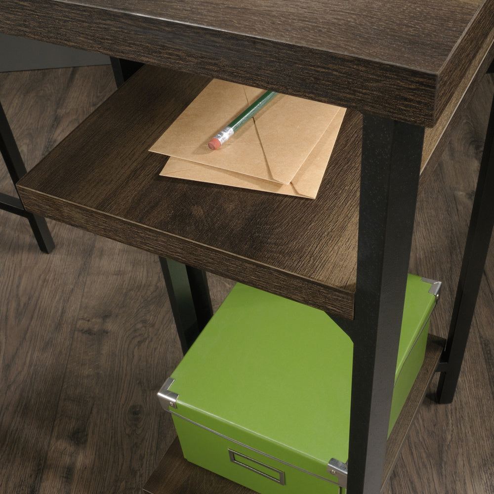 Sauder North Avenue L-Shaped Desk, Smoked Oak Finish