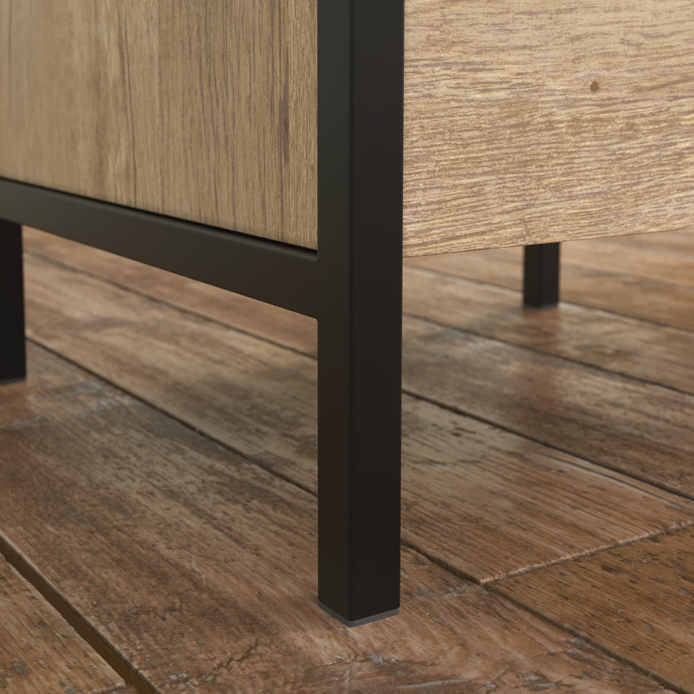 Sauder Market Commons L Desk, Prime Oak Finish