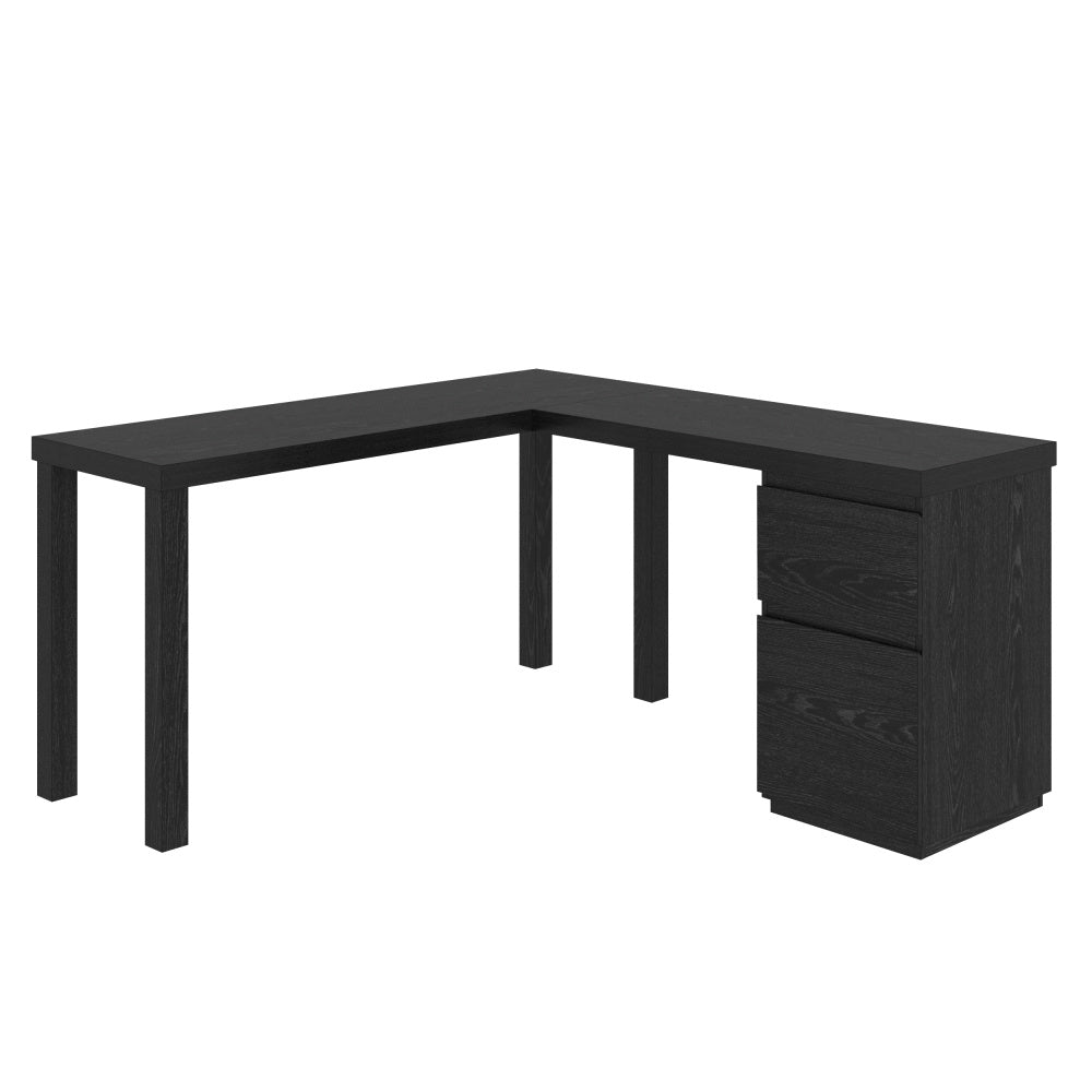 Sauder Furniture Sauder Select L-Shaped Desk with File Drawer Bourbon Oak