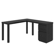 Sauder Furniture Sauder Select L-Shaped Desk with File Drawer Bourbon Oak