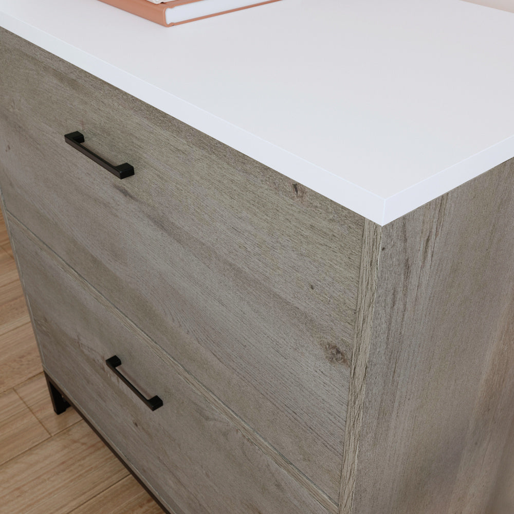 Sauder Tremont Row 2-Drawer Lateral File Cabinet, Mystic Oak Finish