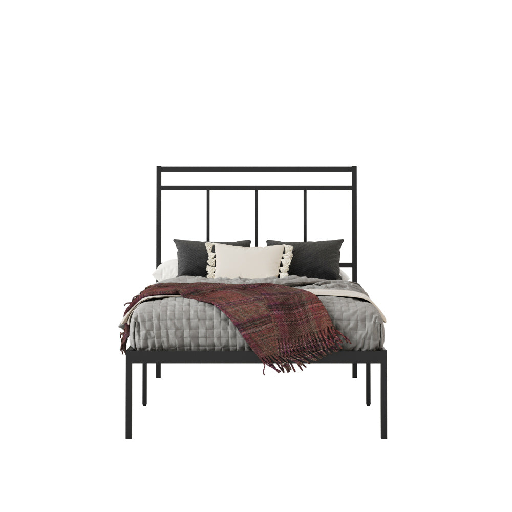 Sauder Cannery Bridge Twin Platform Bed With Headboard Black Finish