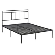Queen Platform Bed With Headboard, Black finish