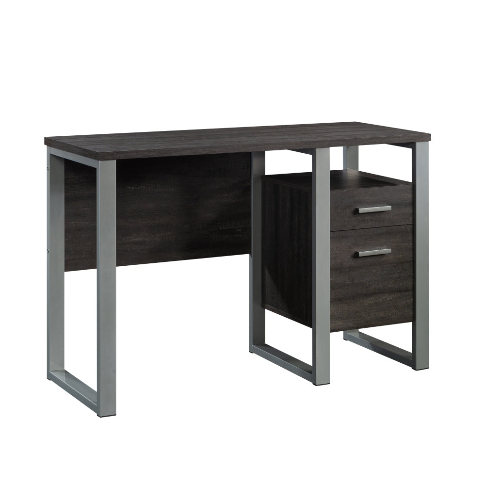 Sauder Rock Glen Single Pedestal Desk, Blade Walnut Finish