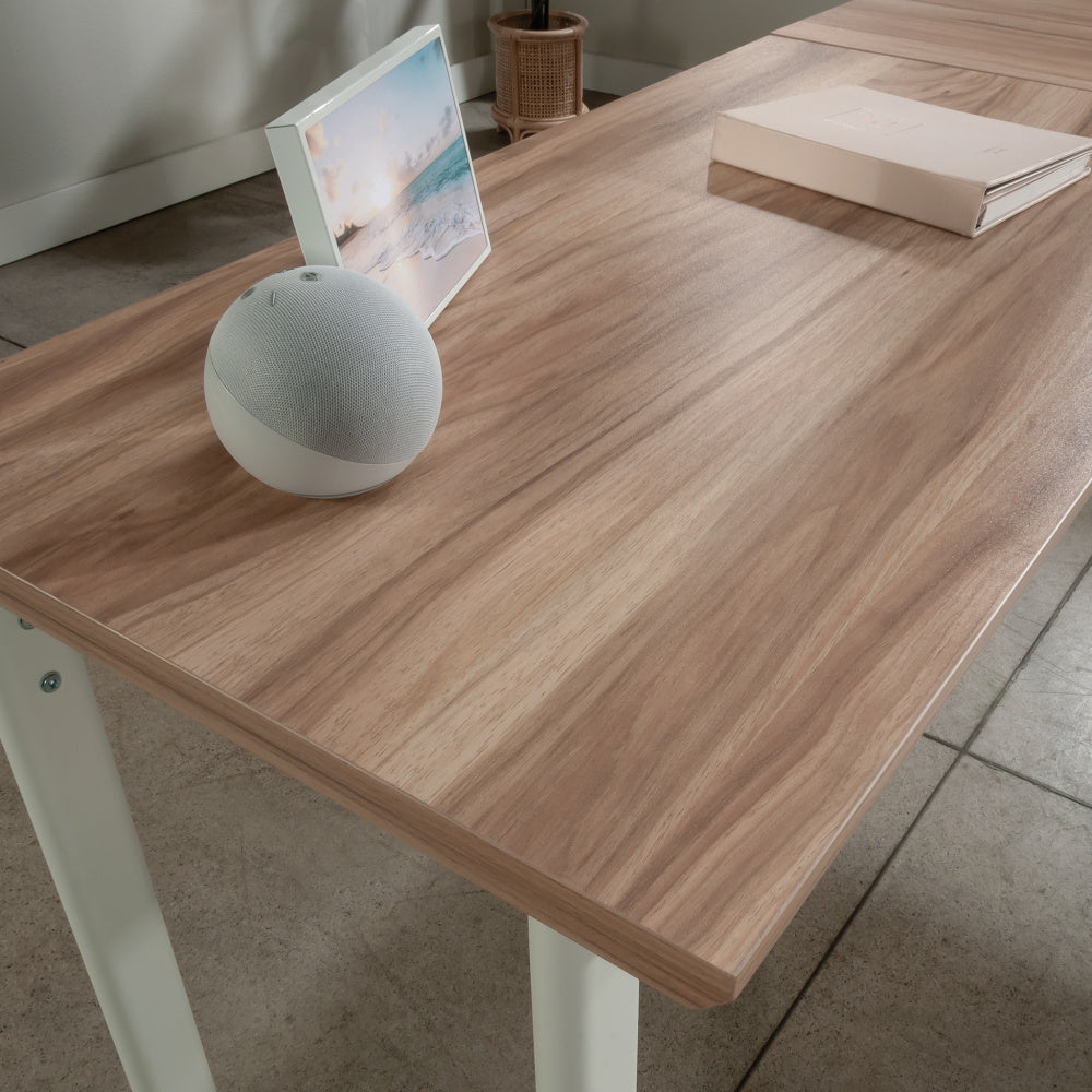 Sauder Bergen Circle Engineered Wood Desk Return 36" in Kiln Acacia/Brown
