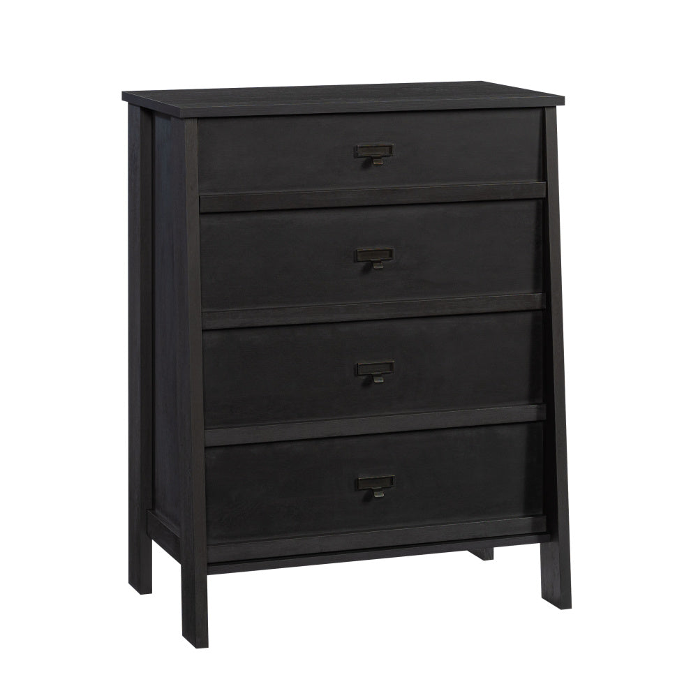 Trestle 4-Drawer Bedroom Chest Raven Oak  – Sauder