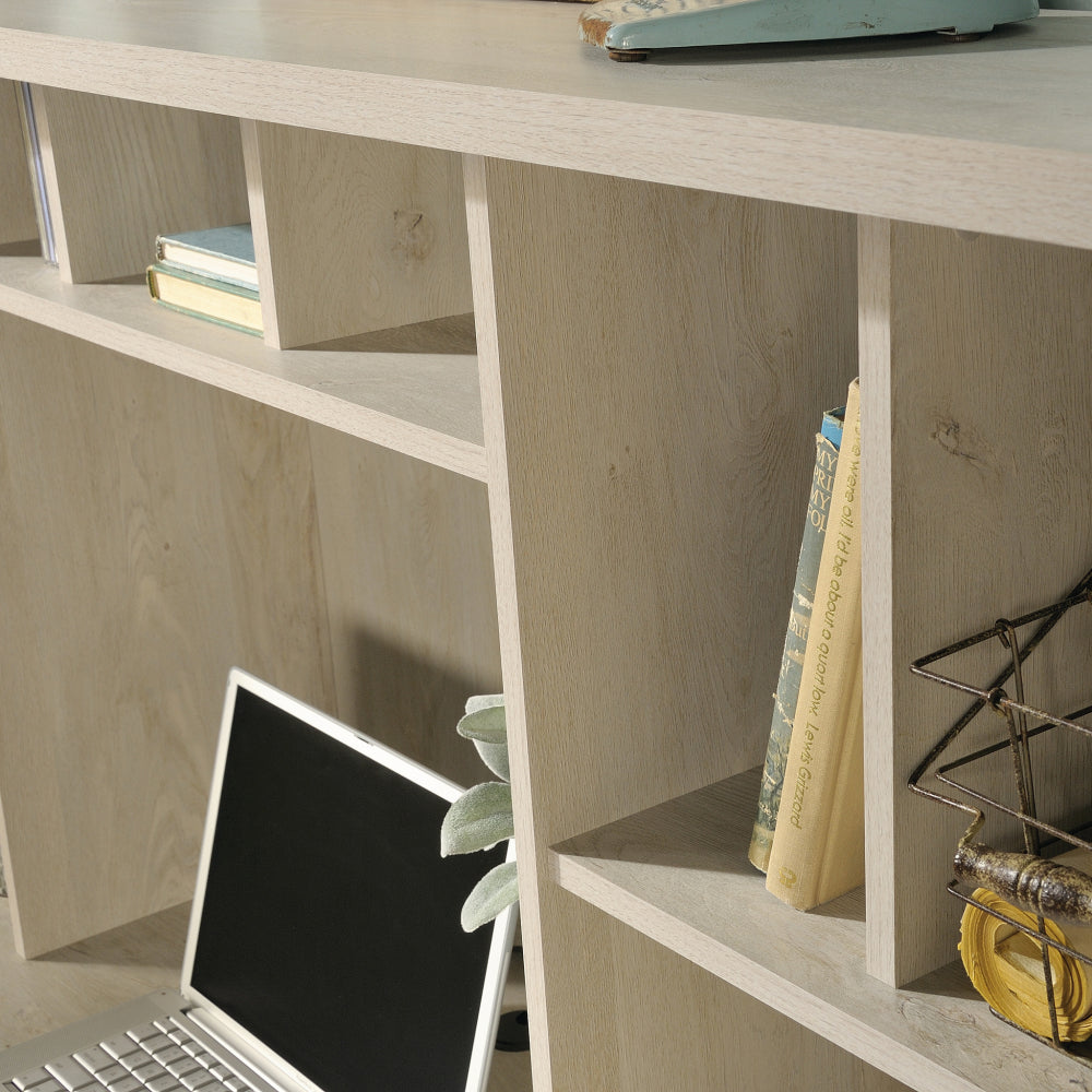 Sauder Costa Hutches + Returns, Desk Hutch with Adjustable Shelf, Credenza Desk Hutch - Chalked Chestnut Finish