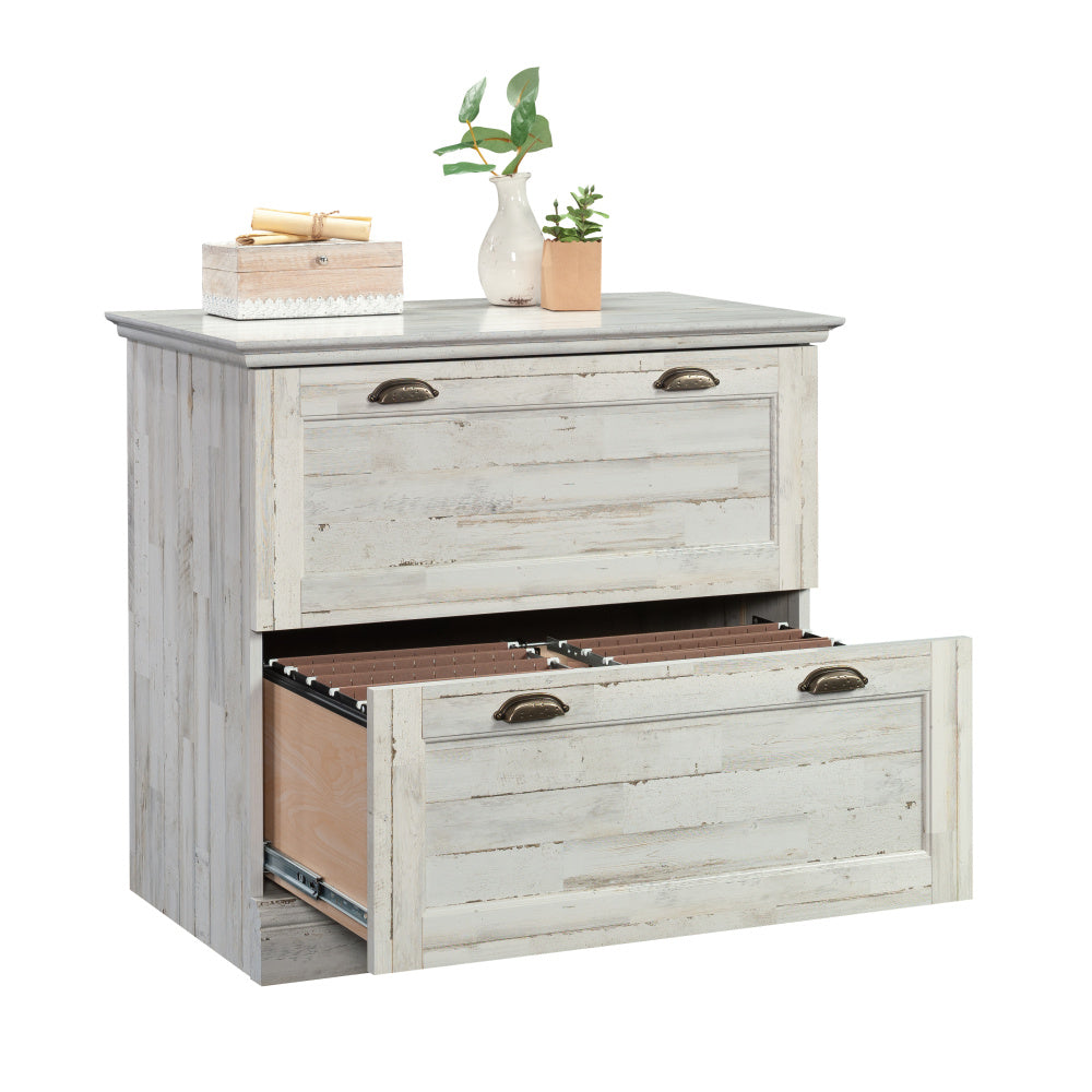 Sauder Barrister Lane Lateral File, White Plank Finish