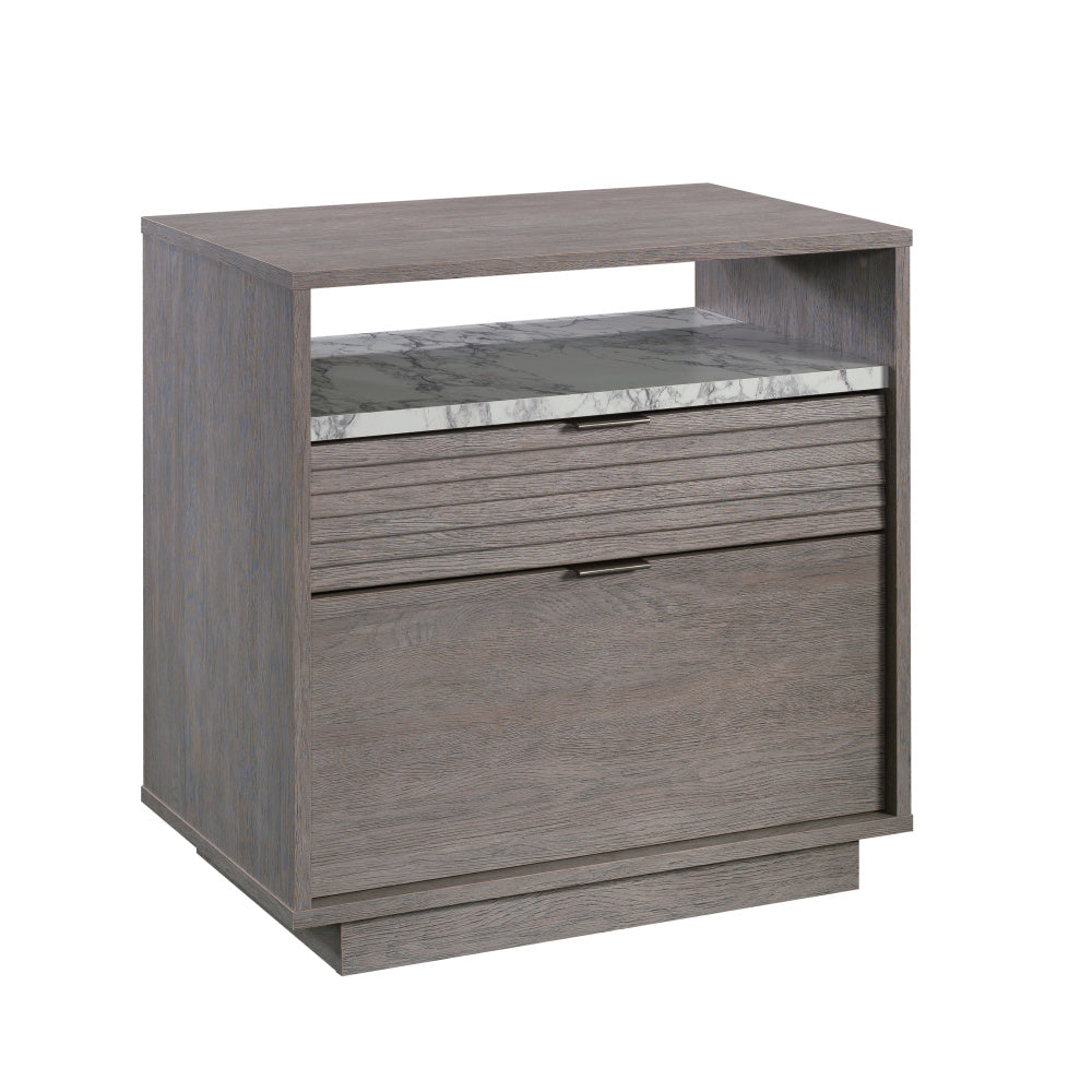 Sauder East Rock Engineered Wood Lateral File in Ashen Oak Finish