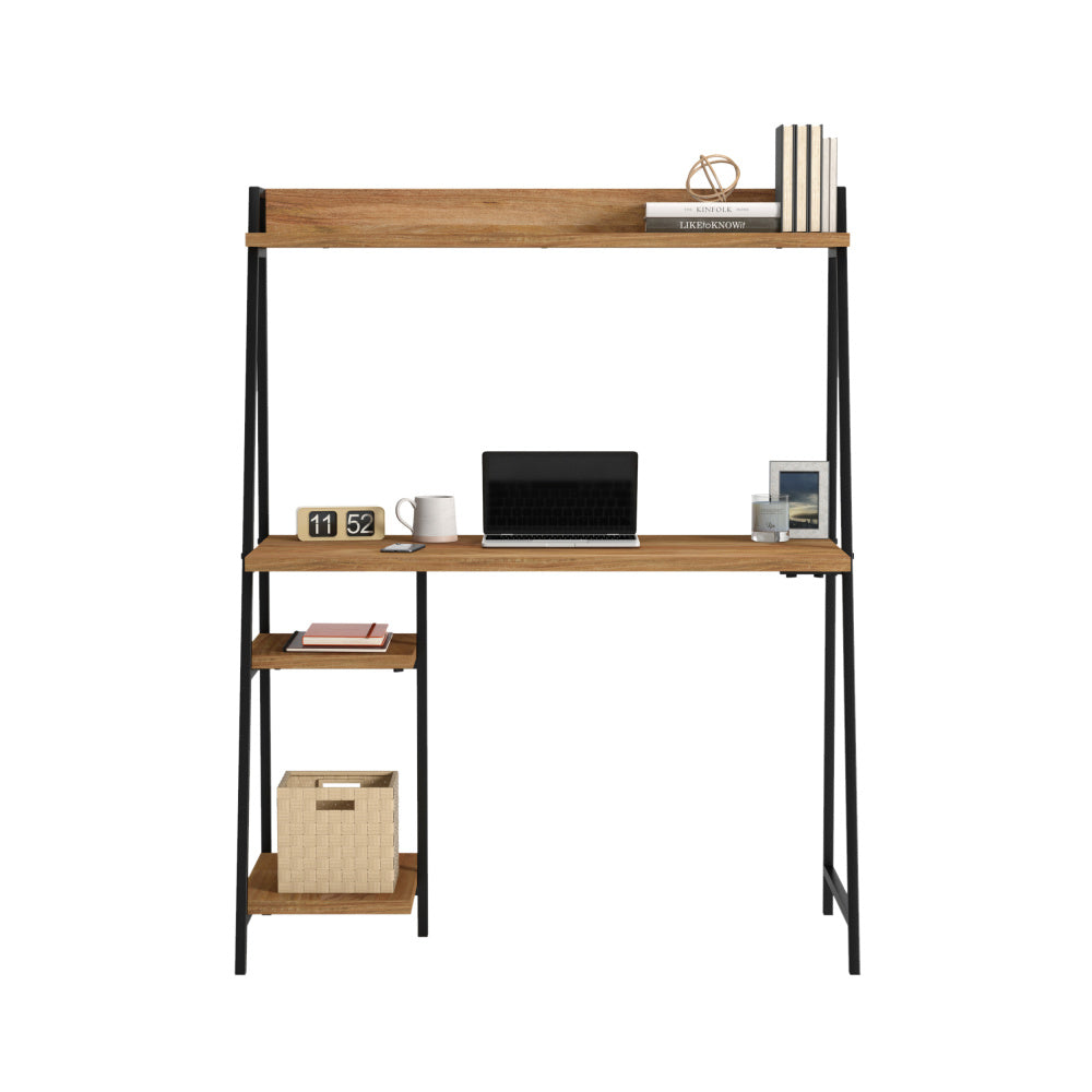 Sauder North Avenue Desk with Hutch, Charter Oak Finish