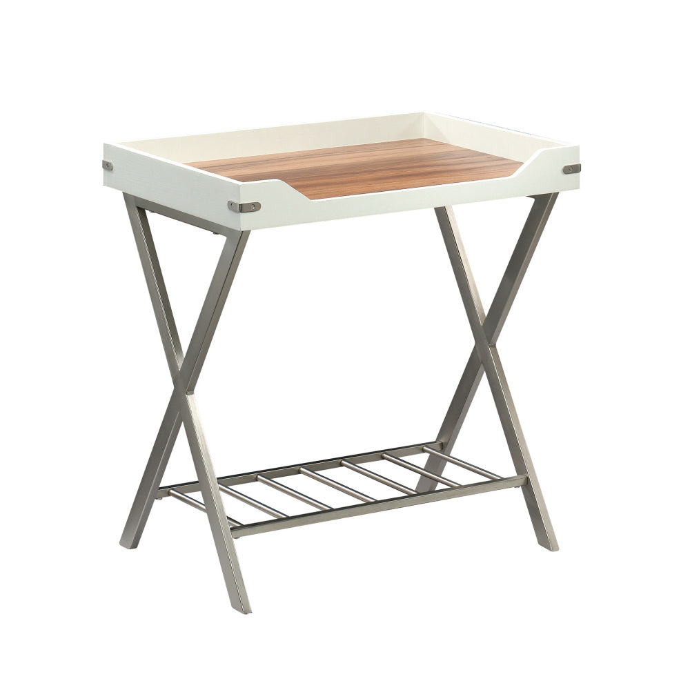 Vista Key Tray Top Side Table Pearl Oak