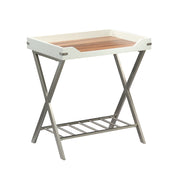 Vista Key Tray Top Side Table Pearl Oak