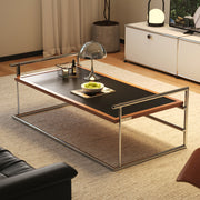 Rio coffee table Bauhaus living room small apartment tea table designer retro solid wood stainless steel tea table coffee table