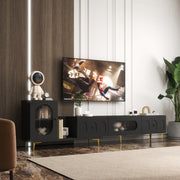 Wood Extendable TV Stand Rectangle Entertainment Center,Media TV Console for Living Room Bedroom