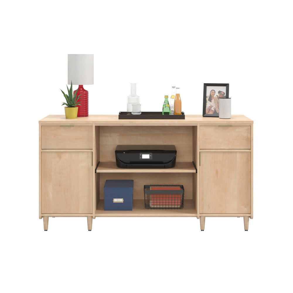 Sauder Clifford Place Commercial Office Credenza, Natural Maple Finish