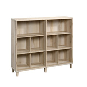 Sauder Willow Place Cubby Bookcase with Storage, Cubby Bookshelf, 53.15" W x 14.37" D x 45.3" H - Pacific Maple Finish