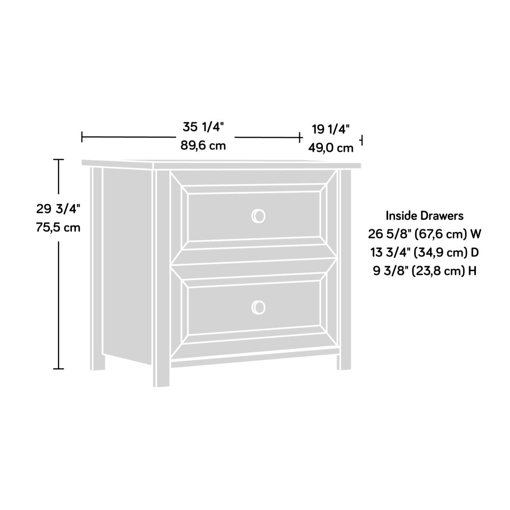 Sauder Hillmont Farm File Cabinet, Timber Oak Finish
