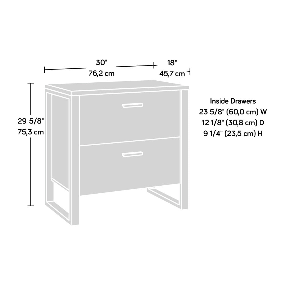 Sauder Rock Glen 2-Drawer Lateral File Cabinet, Blade Walnut Finish