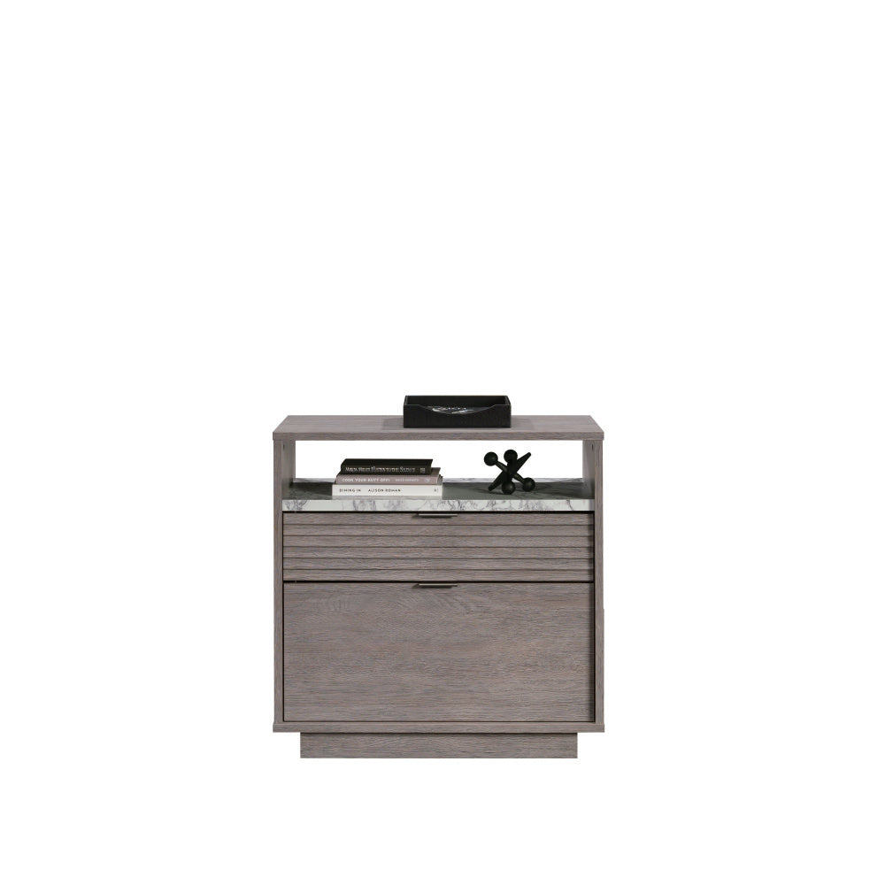 Sauder East Rock Engineered Wood Lateral File in Ashen Oak Finish