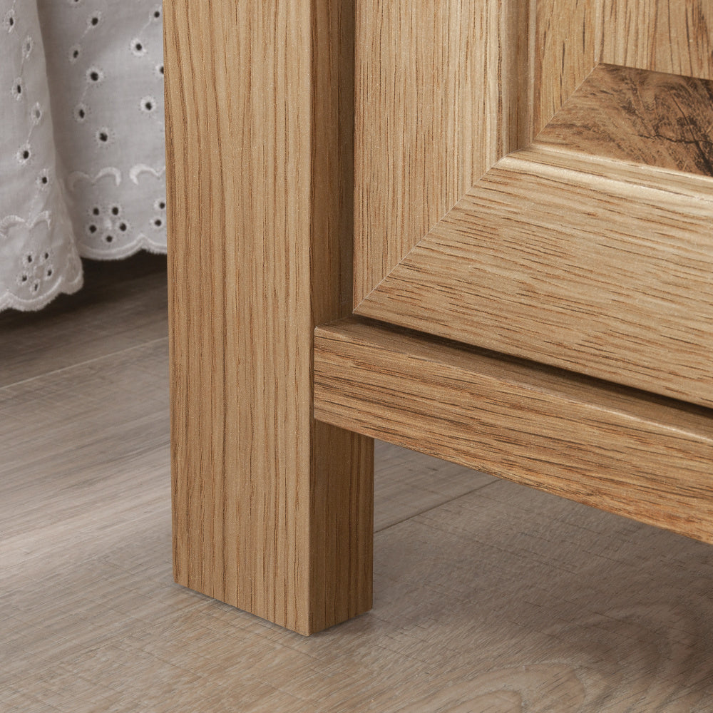 Hillmont Farm Country Nightstand with Door Timber Oak