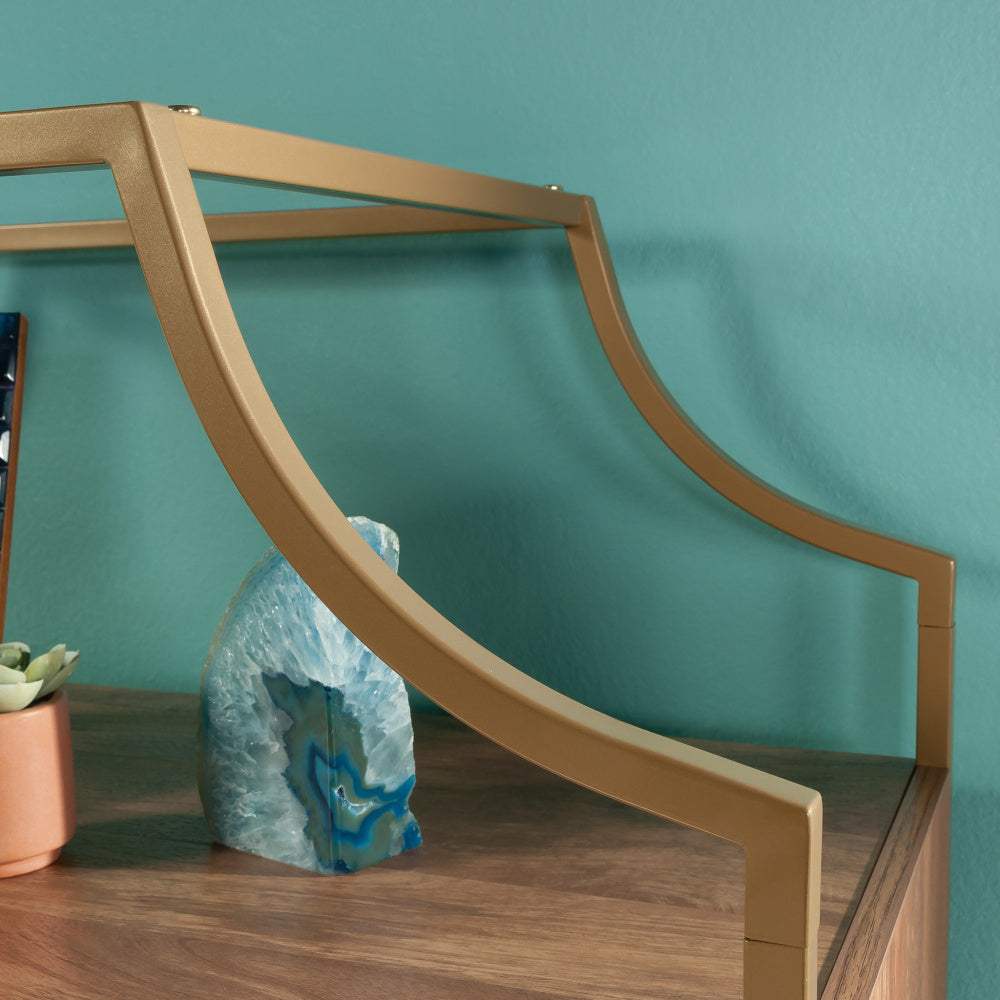 Sauder International Lux Cabinet in a Sindoori Mango Finish