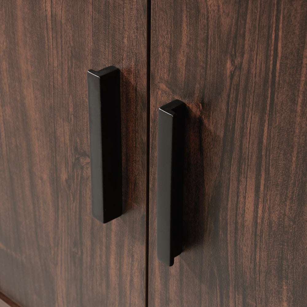 Market Commons TV Credenza Rich Walnut with Slate