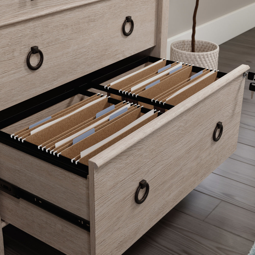 Sauder East Adara Lateral File, Cascade Oak Finish