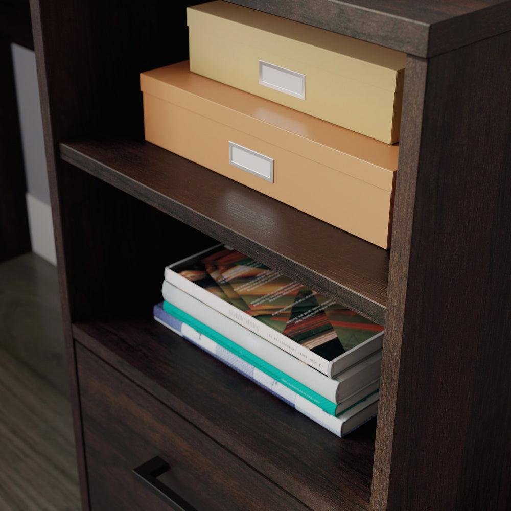 Sauder Beginnings Corner Desk, Cinnamon Cherry Finish