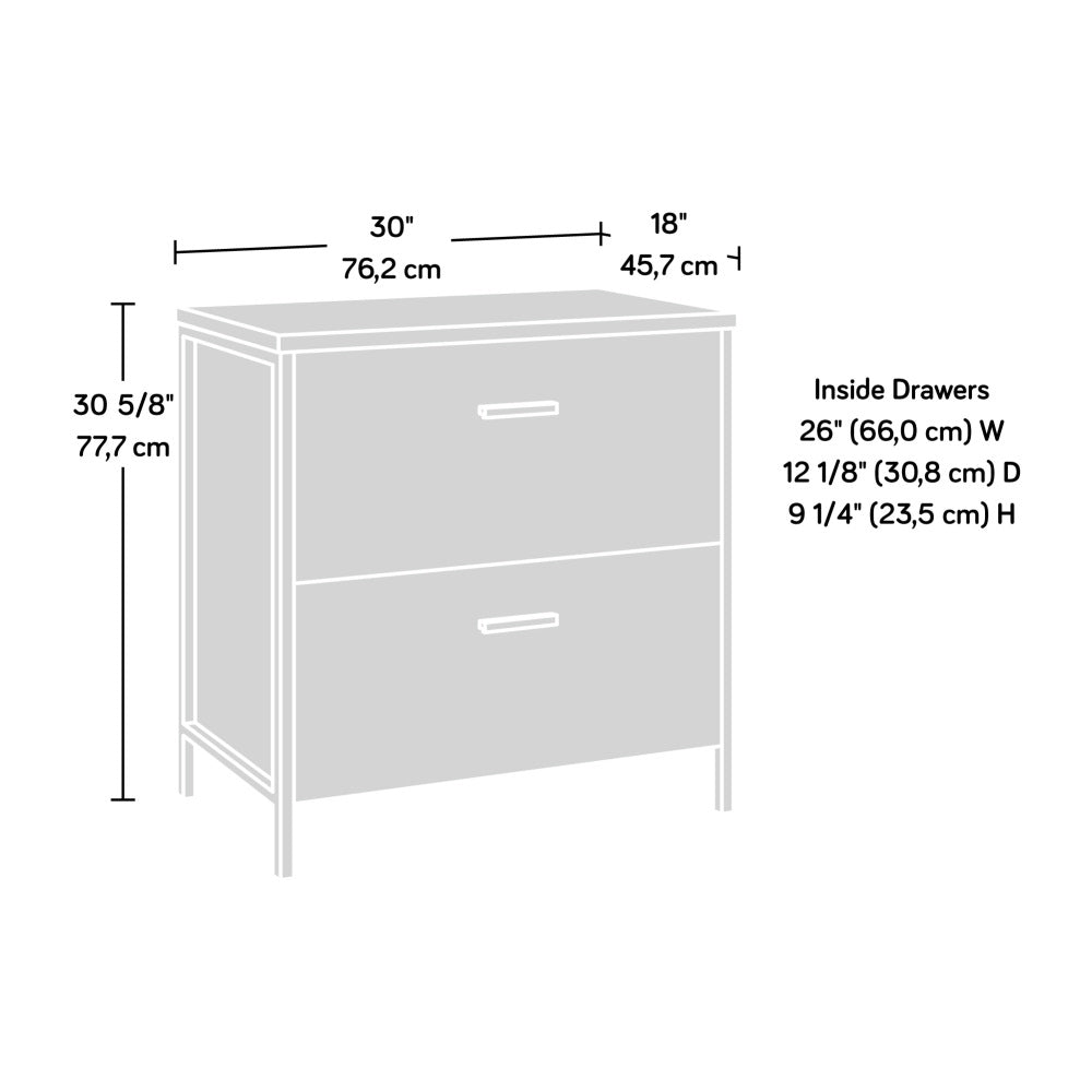 Sauder Market Commons Lateral File, Rich Walnut Finish