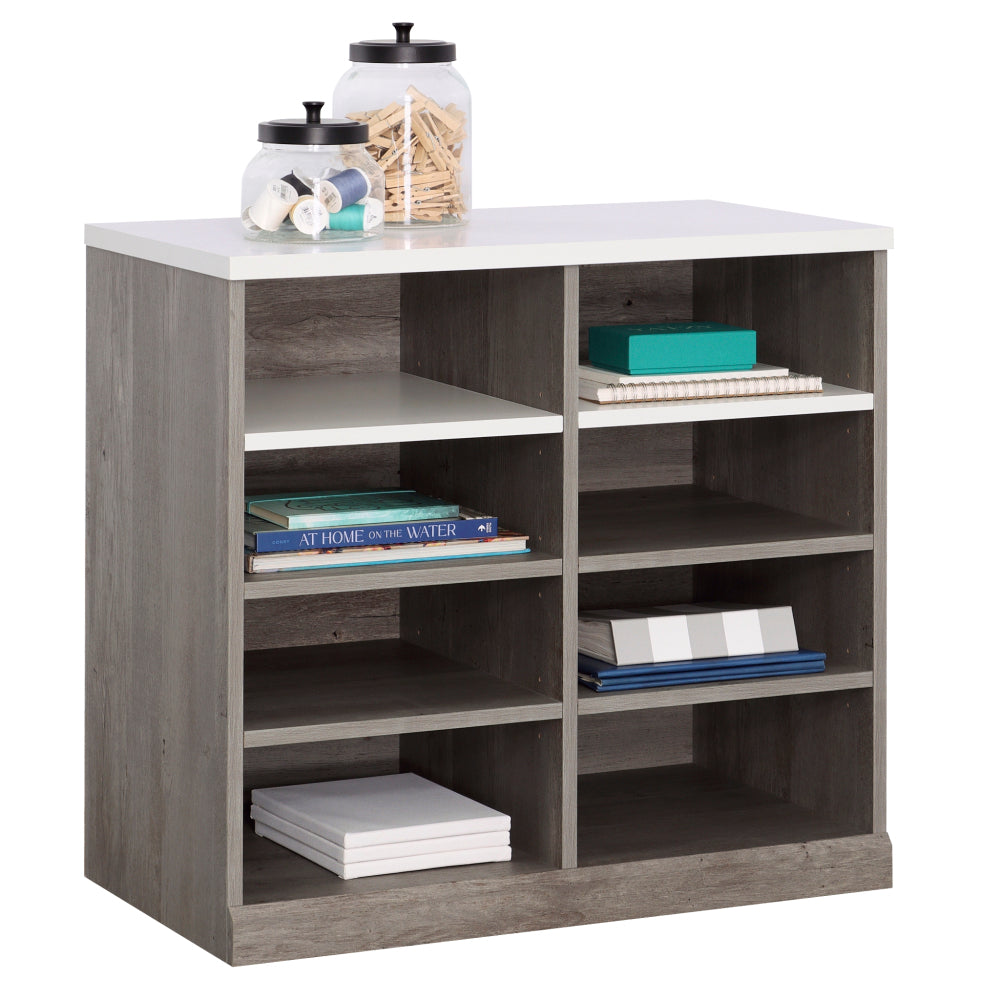 Sauder Craft Pro Series Open Storage Cabinet, Mystic Oak Finish