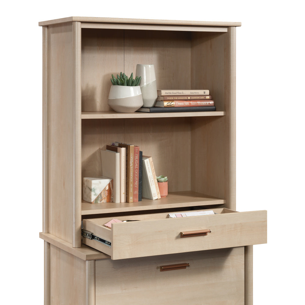 Sauder Whitaker Point Transitional Engineered Wood Library Hutch in Maple