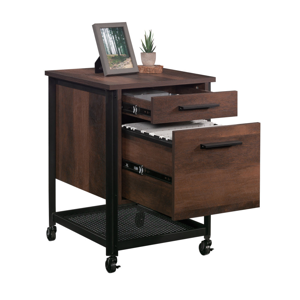 Sauder Briarbrook Mobile File, L: 17.95" x W: 20.32" x H: 26.58", Barrel Oak Finish