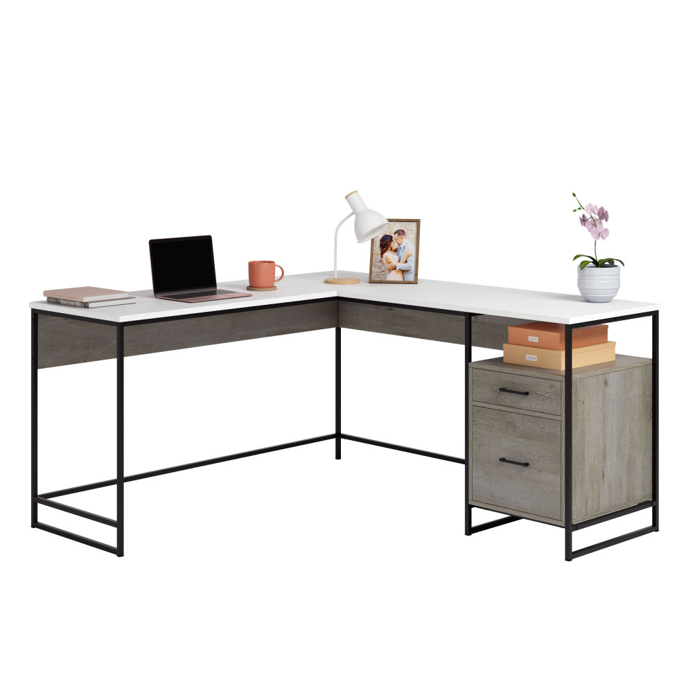 Sauder Tremont Row L Desk, Mystic Oak Finish