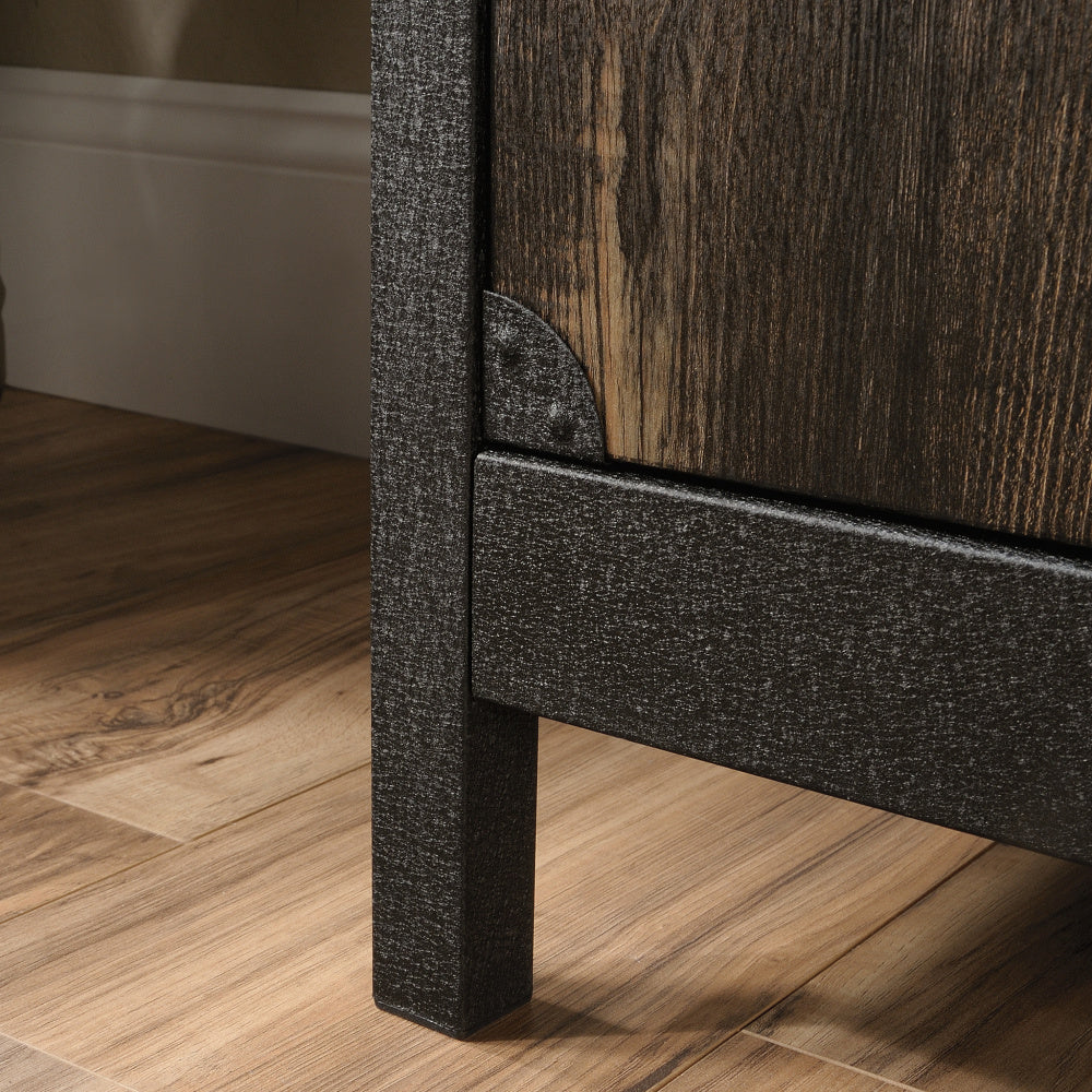 Steel River Industrial Credenza TV Stand Carbon Oak